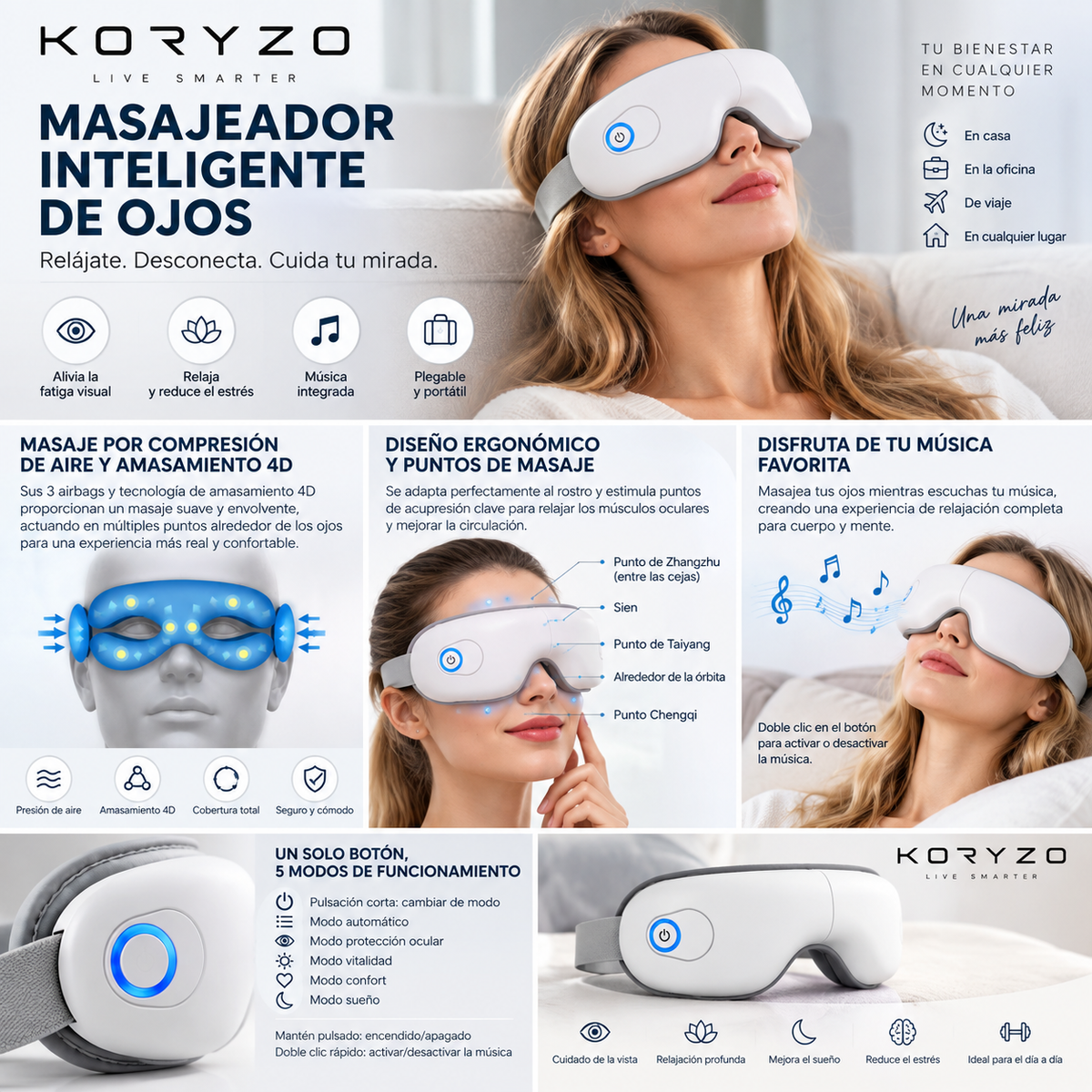 Masajeador inteligente de ojos